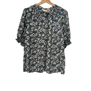 Boden Floral Smocked Top Sz 16-18